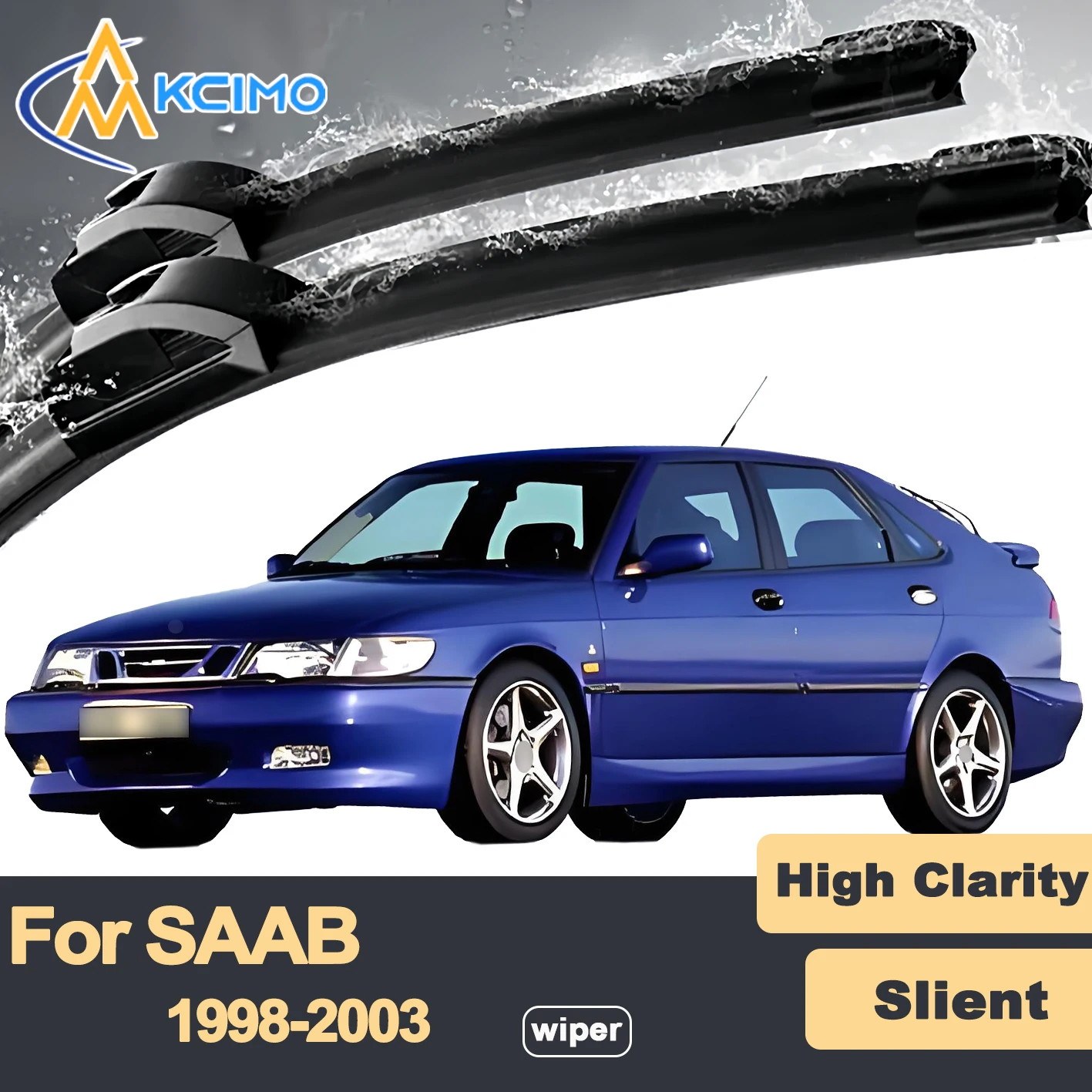 

Premium Rubber Durable Silent Windshield Wiper Blades 2pcs for SAAB 9-3 1998-2003 Front Wiper Blades Set