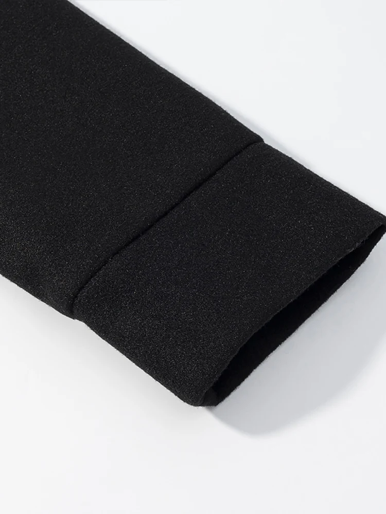 النمط الأوروبي أزياء المرأة الجديدة مزاجه تنوعا بسيط الوقوف طوق معطف صوفي قصير فضفاض