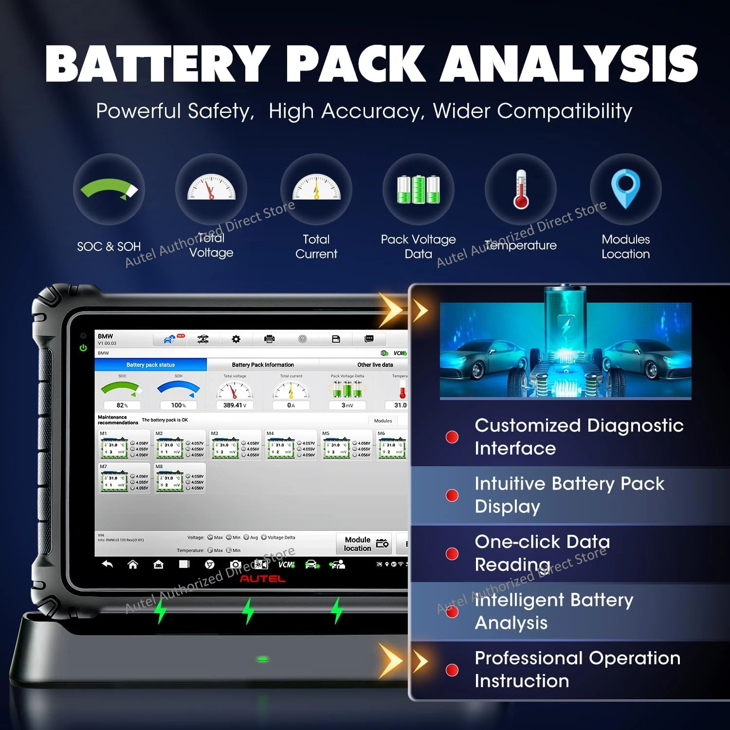 Autel MaxiSYS Ultra EV Intelligenter Scanner Diagnosewerkzeug, Hochspannungssystem- und Batterieanalyse, 5-in-1 VCMI, Topologie 2.0 – Detail 7