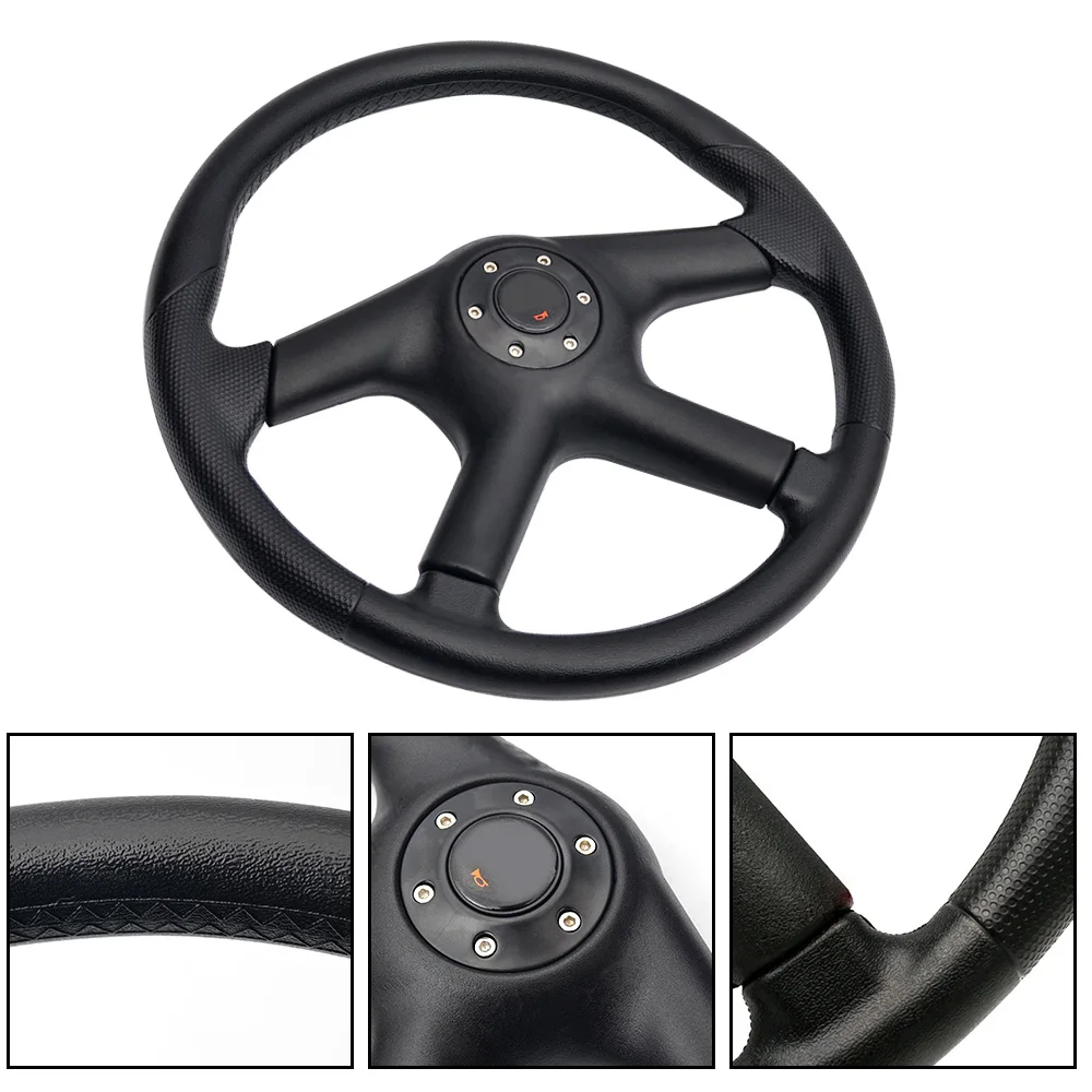 Universal 350mm Racing Steering Wheel 14Inch Drift PU Skidproof Auto Sport Steering Wheels With Logo Car Accessories