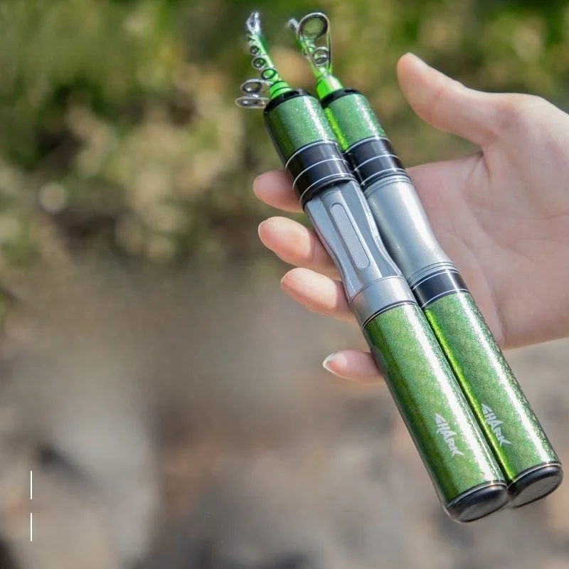 carbon-fishing-rod-ultra-short-portable-collapsible-ultralight-fast-adjustment-micro-baitcasting-pole-for-lake-pond-river