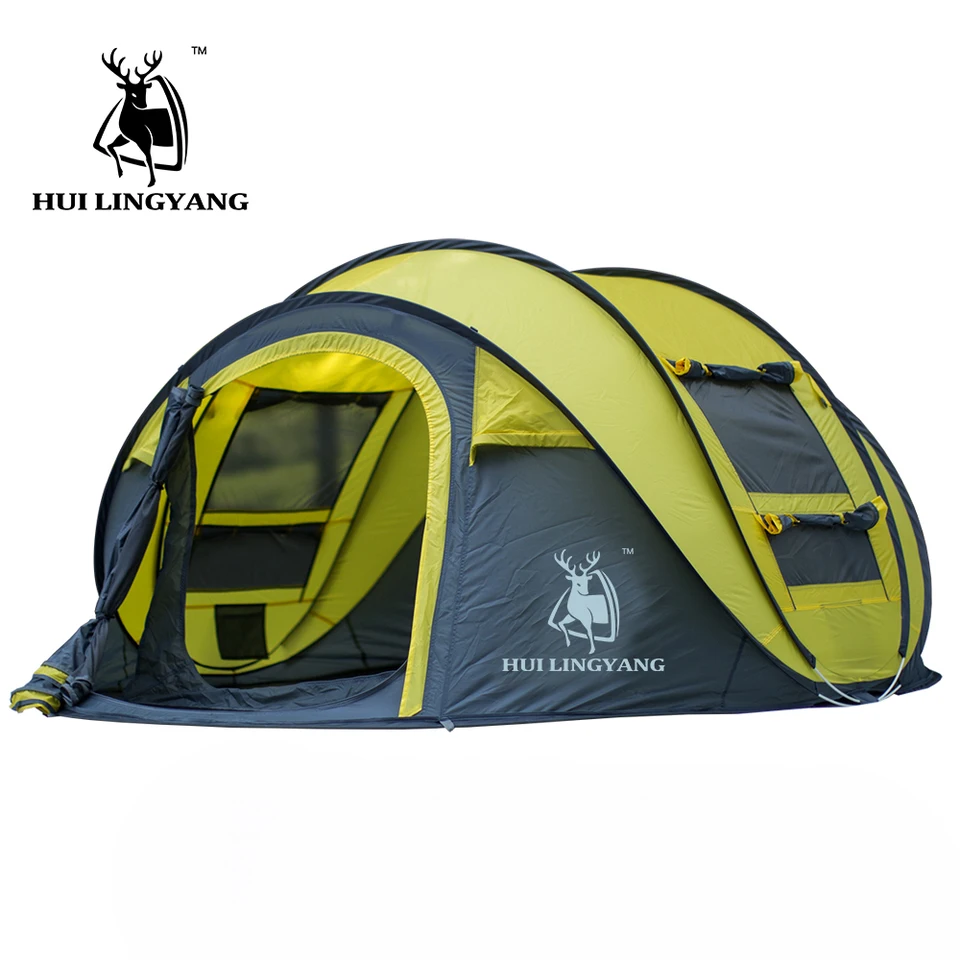 Hui lingyangスローテント屋外自動テントスローポップアップ防水
