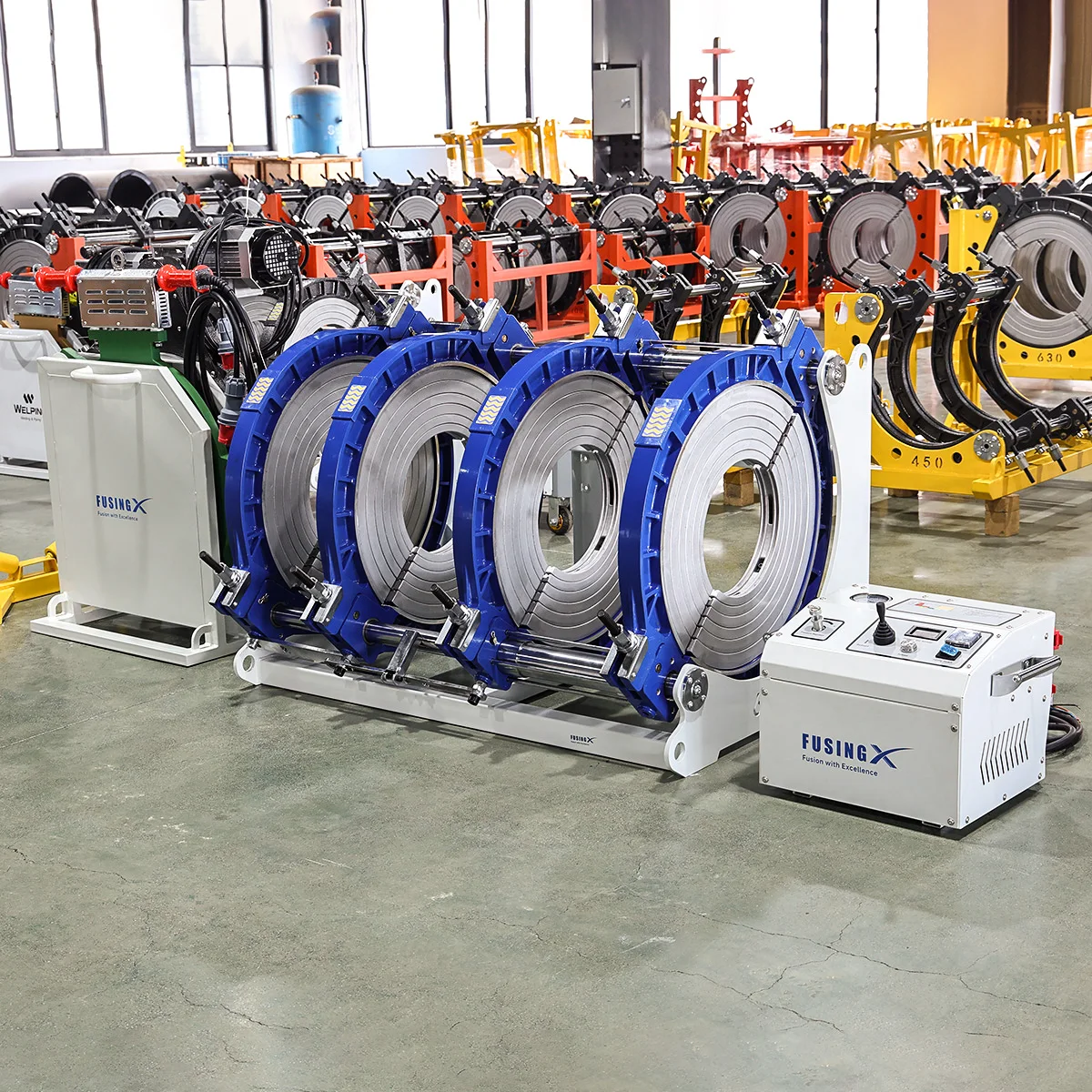 FusingX New 315-630mm HDPE Pipe Jointing Machine Hydraulic Butt Welders High Efficiency Engine Powered 10.1kW 220V/110V 18-Month