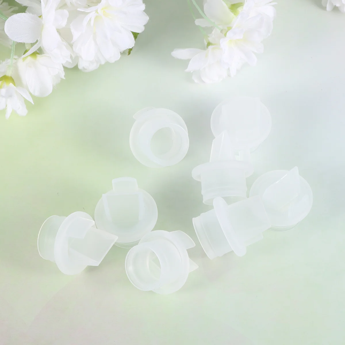 8 قطعة صمامات مضخة الثدي السيليكون تصميم تدفق الموازنة منقار البط لصمام السيليكون لمضخة الثدي الكهربائية اليدوية