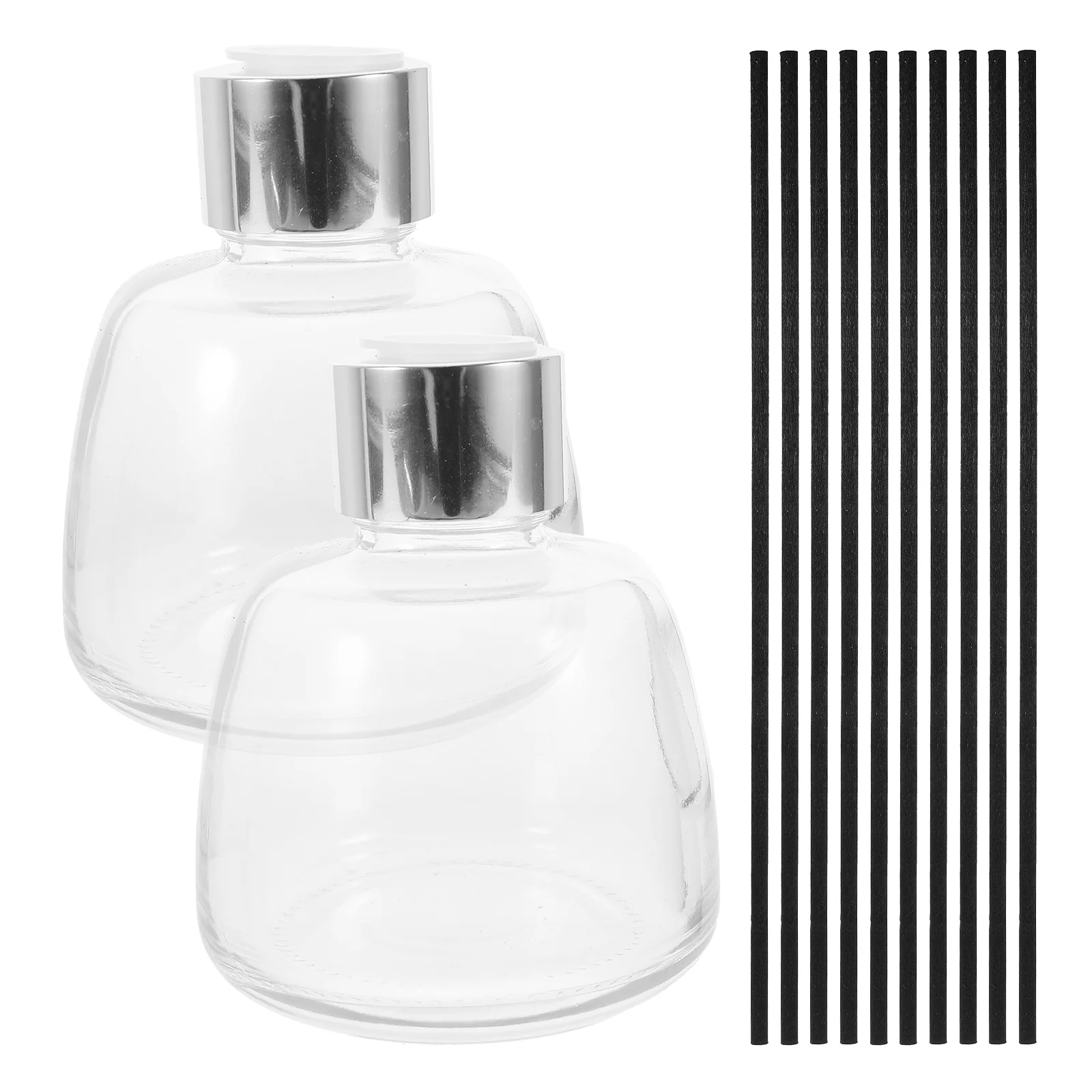 

1Set Clear Glass Perfume Diffuser Bottle Refillable Aroma Container for Household Fragrance Diffuser Bottle Decor Accessory