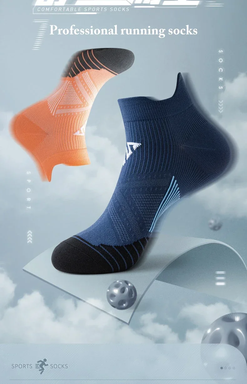 4 paare/los Frau männer Socken Kompression Atmungs Basketball Sport Radfahren Laufen Handtuch Socken Hohe Elastische Rohr Socken – Detail 1