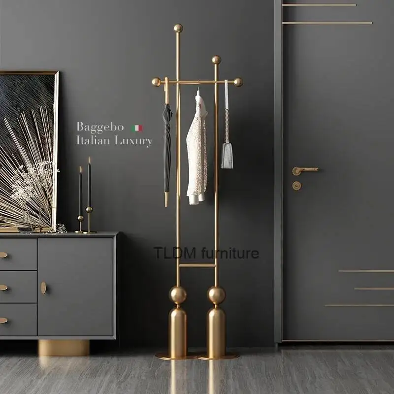 Floor Bedroom Clothes Rack Gold Metal Garment Portable Aesthetic Clothes Rack Place Saving Burro Ropa Perchero Home Eccessories