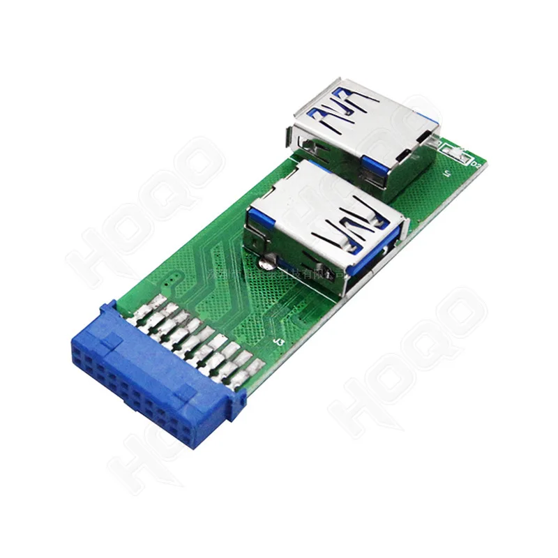 PC Internal USB 3.0A Female 19Pin to USB 3.0 female Adapter 20-pin Motherboard Plug to USB3.0 Female Port