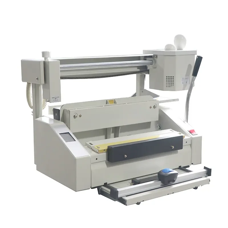 

High Speed Manual Desktop Hardcover Perfect Glue Book Binding Machine With Creasing Machine