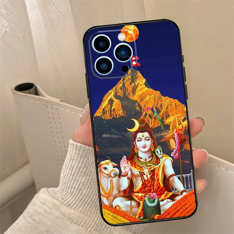 Lord Shiva Hindu God Buddha Phone Case For iPhone 15 14 13 12 11 Pro Max XS X XR 7 8 Plus SE 2022 12 13 Mini Back Cover