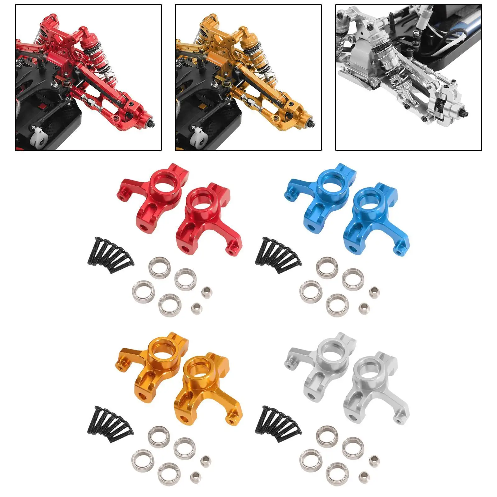 

RC Car Steering Cups Upgrade Part Stylish Replacement Steering Components for 1/14 144016 144018 RC Car Parts RC Toy Accessories