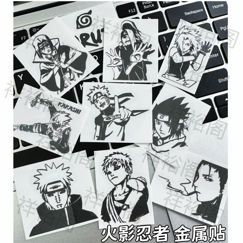 

Japanese Anime Naruto Metal Sticker Uchiha Itachi Sasuke Naruto Mobile Phone Notebook Creative Decoration Sticker