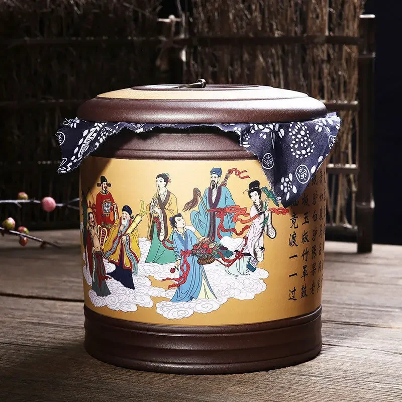 Handmade Tea Storage Jar With Lid Sealed Canister For Pu'er Tea Yixing Zisha New