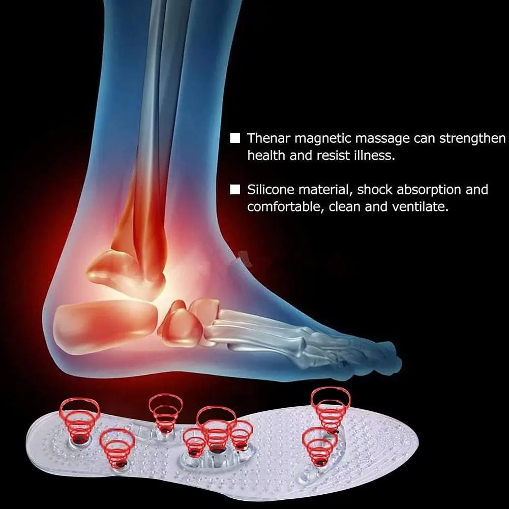 Acupressure on Foot Insoles Magnet Massage Silicone Insole For Shoes for Medical Men increase time Women lose weight Shoe Sole Health Care Shoe Pads
