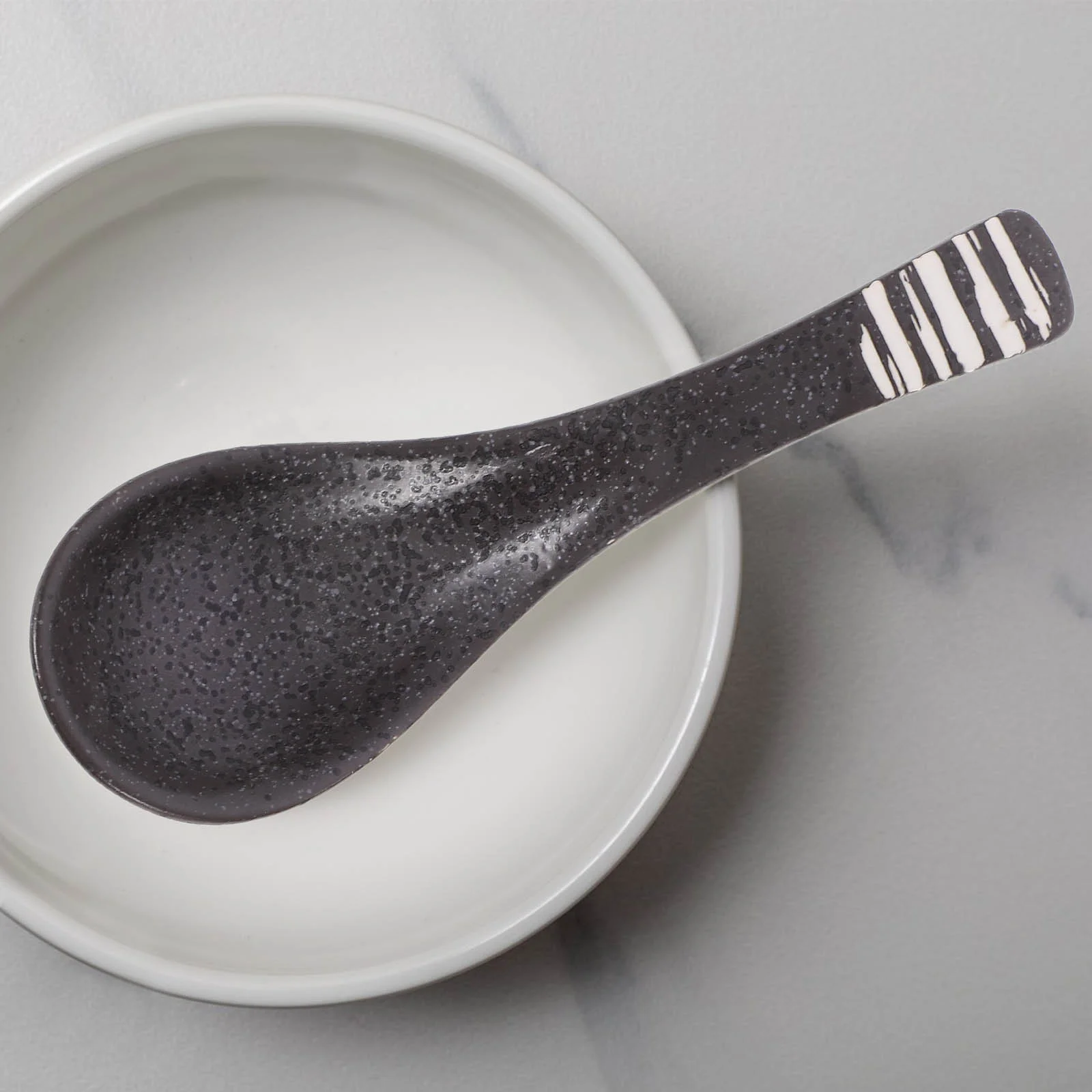 2 Pcs Ceramic Tableware Spoon Soup Dinner Spoons Ramen Vintage Dumpling Food Ceramics Retro