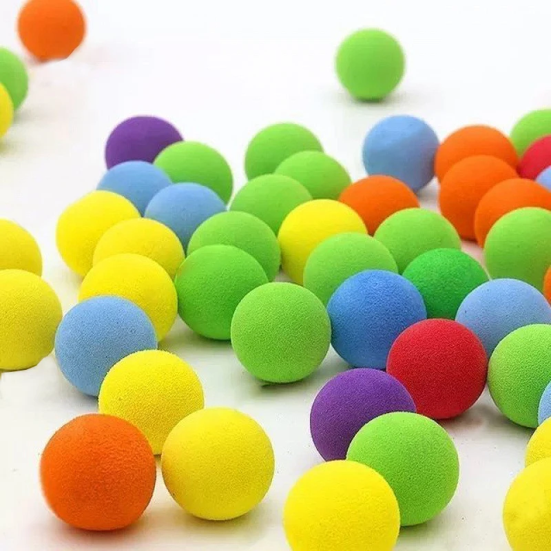 80PCS 2.8cm for Air Toy Gun Soft Foam Balls Refill Pack Blasters & Replacement Bullet Balls With Portable Storage Bag Waist Hook