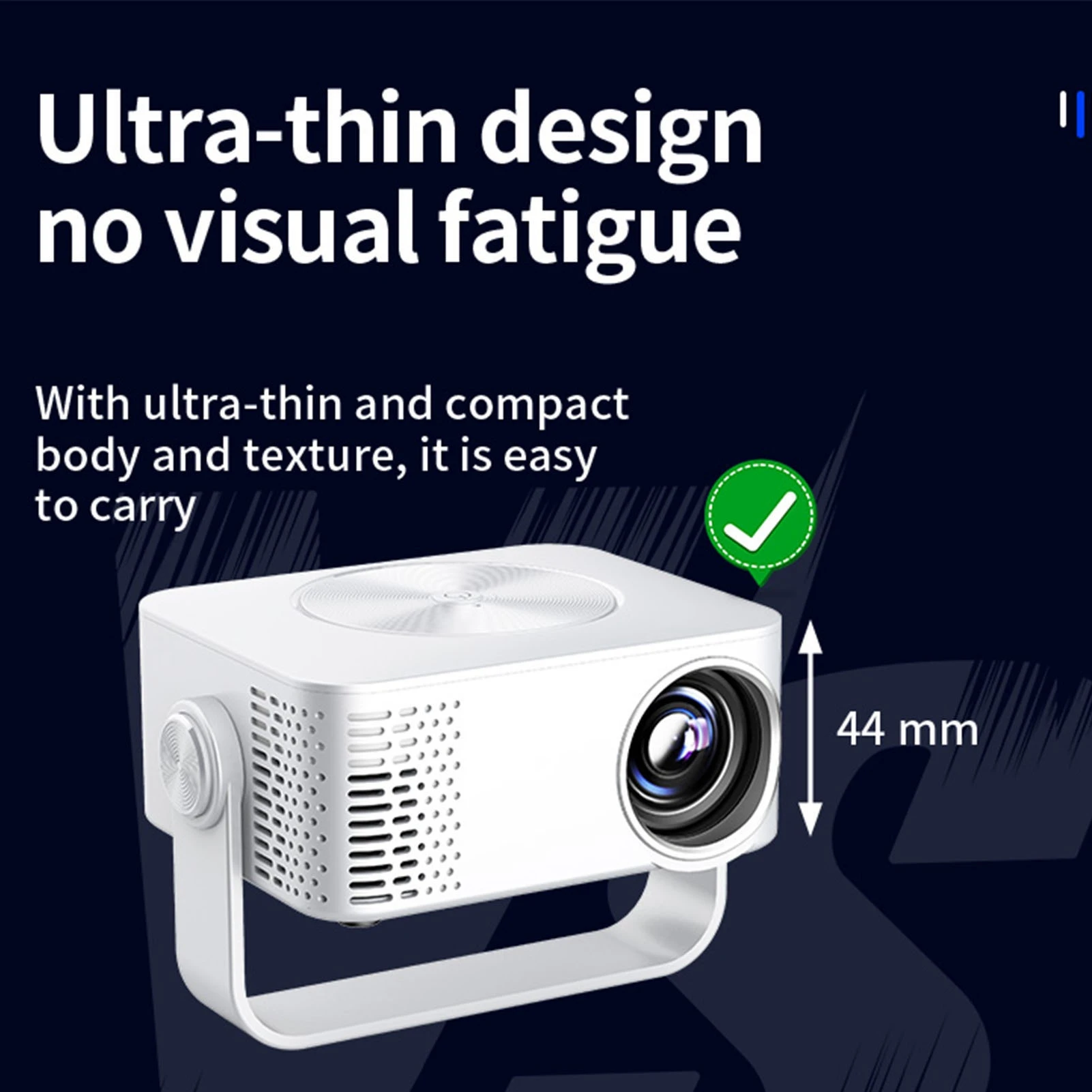 Projecteur WiFi Projecteur portable 360 °   Rotation LED 1080P Correction automatique Keystone avec télécommande pour les sessions de jeu