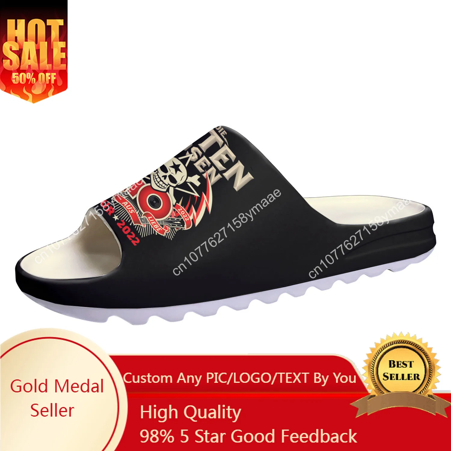 

Die Toten Hosen Band Soft Sole Sllipers Home Clogs Step on Water Shoes Mens Womens Teenager Bathroom Customize on Shit Sandals