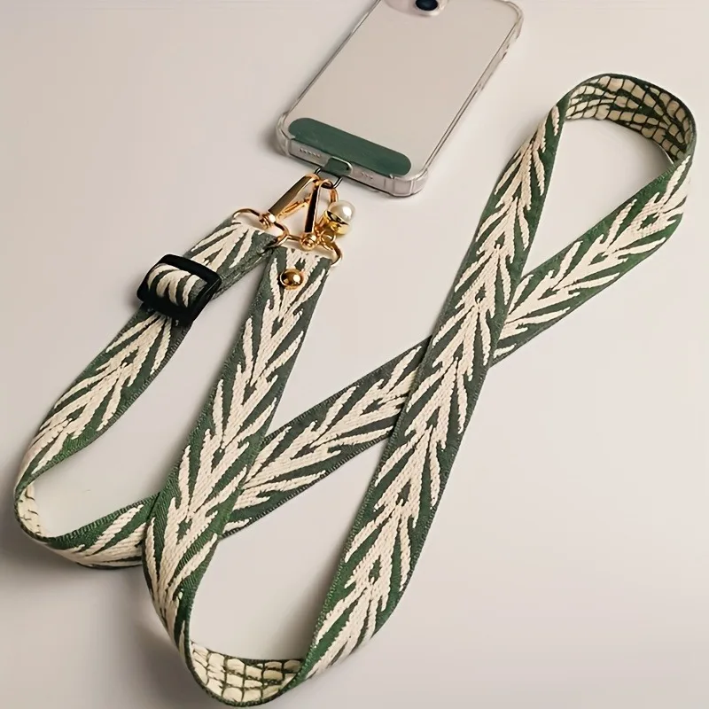 Retro Embroidery Style Adjustable Mobile Phone Hanging Cord