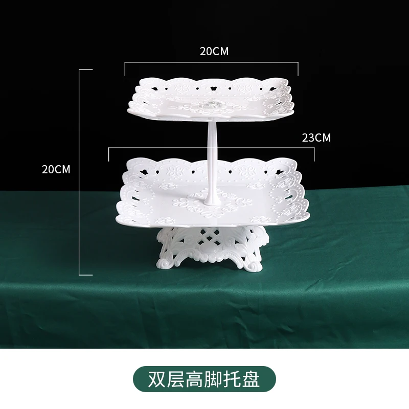 Dessert table display shelf display Dim sum candy plate front desk birthday table rack buffet multi-layer cake tray