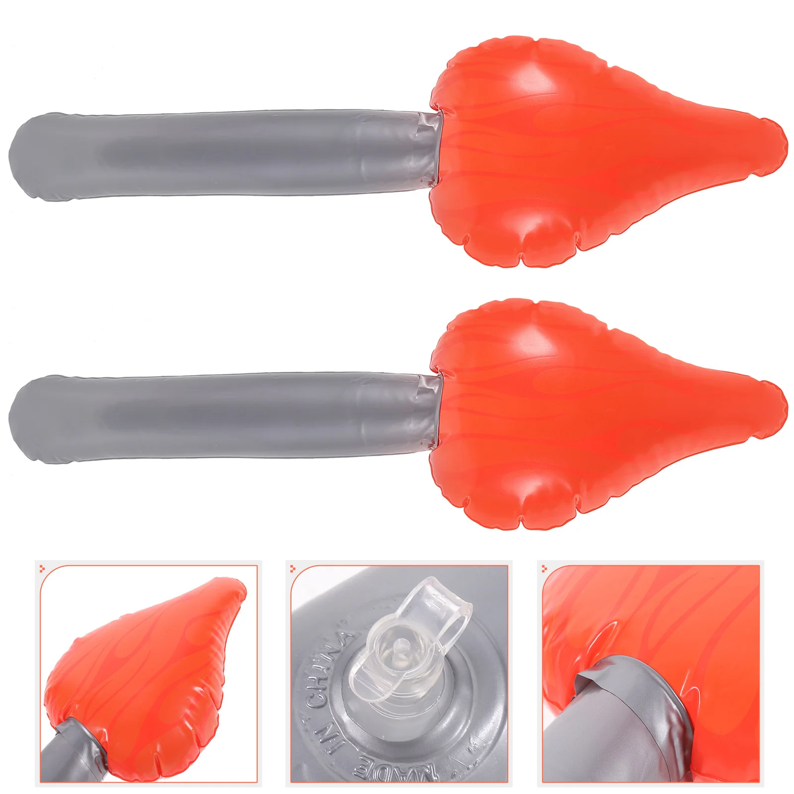 

2Pcs Inflatable Torch Creative Artificial Flame Props for Outdoor Camping Party Decor Performance Photo Prop Artificial
