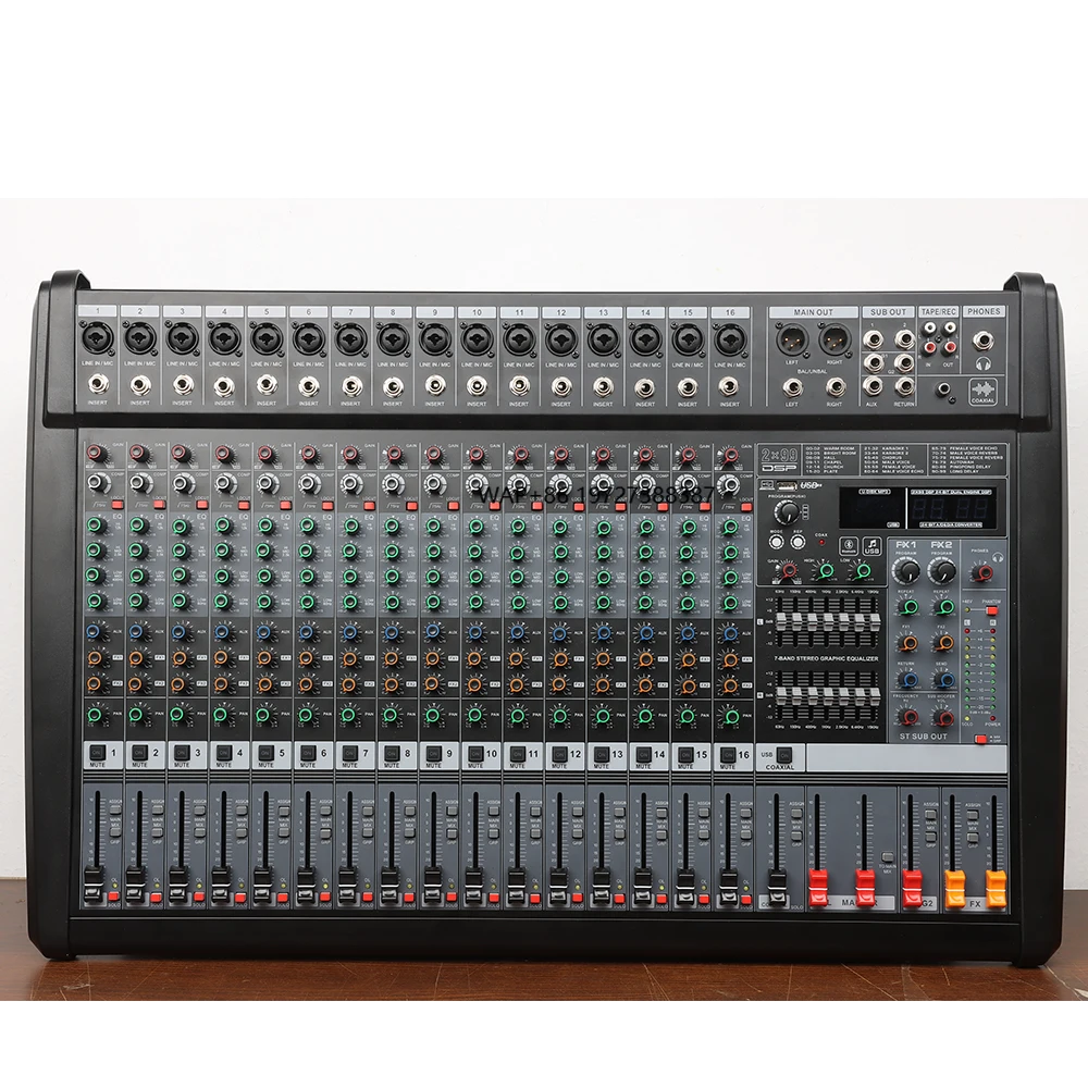 

MT Professional Audio Equipment Sound System 8/12/16/24 Channel DJ Controller Mixer Console Amplifier Mixer for Stage Shows