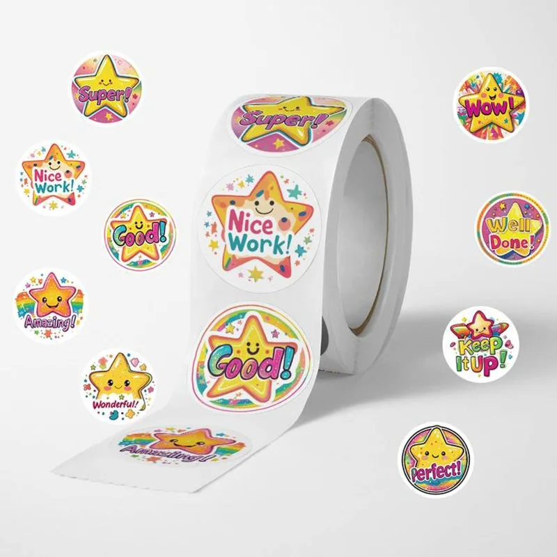 Star Motivation Stickers, Encouragement Stickers for Kids,Teacher Reward Stickers Roll Potty Training for School Classroom Home. view 6
