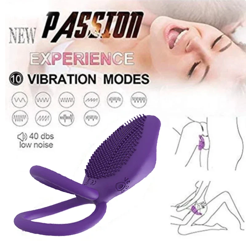 Vibrating Penis Cock Ring on Dick Male Delay Ejaculation Clitoris G-spot Stimulation Sex Toys for Man Couple Vibrator 10 Speed