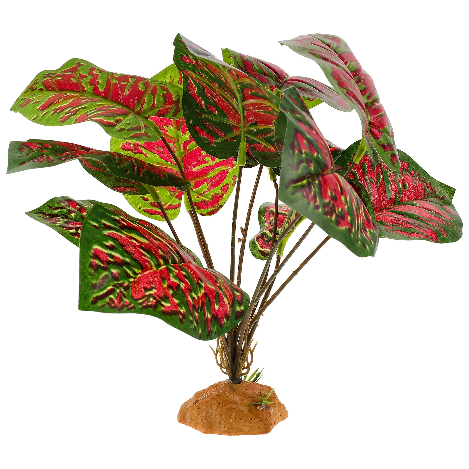 

Reptile Tank Decorative Fake Plant Lifelike Simulation Reptile Plants Ornament Natural Hiding Spot for Reptiles and Fish