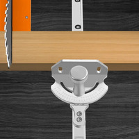 New Universal Table Saw Miter Gauge Aluminum Alloy Precision Gauge W/ Fixed Angle Gear Shifting Hole T Track Angle Ruler