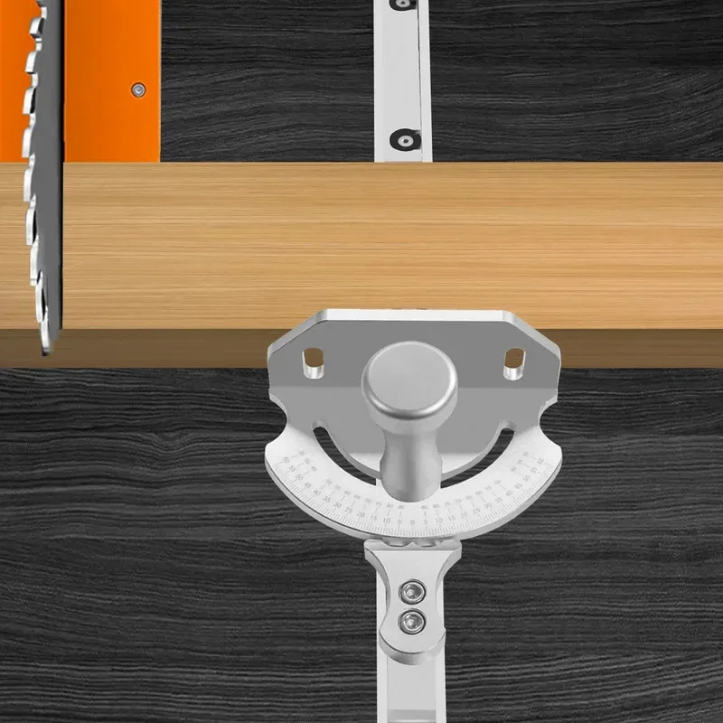 New Universal Table Saw Miter Gauge Aluminum Alloy Precision Gauge W/ Fixed Angle Gear Shifting Hole T Track Angle Ruler