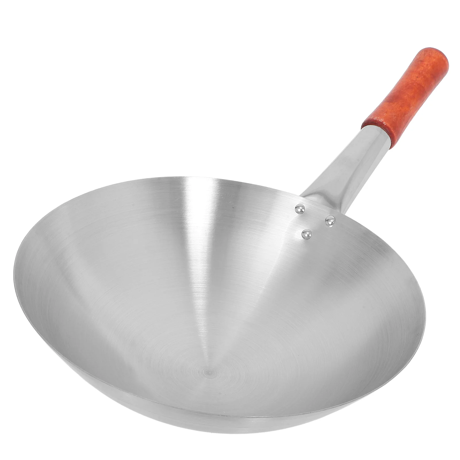 

Heavy Duty Wok Pan Stainless Steel Griddle Kitchen Accessory Pot Flat Skillet