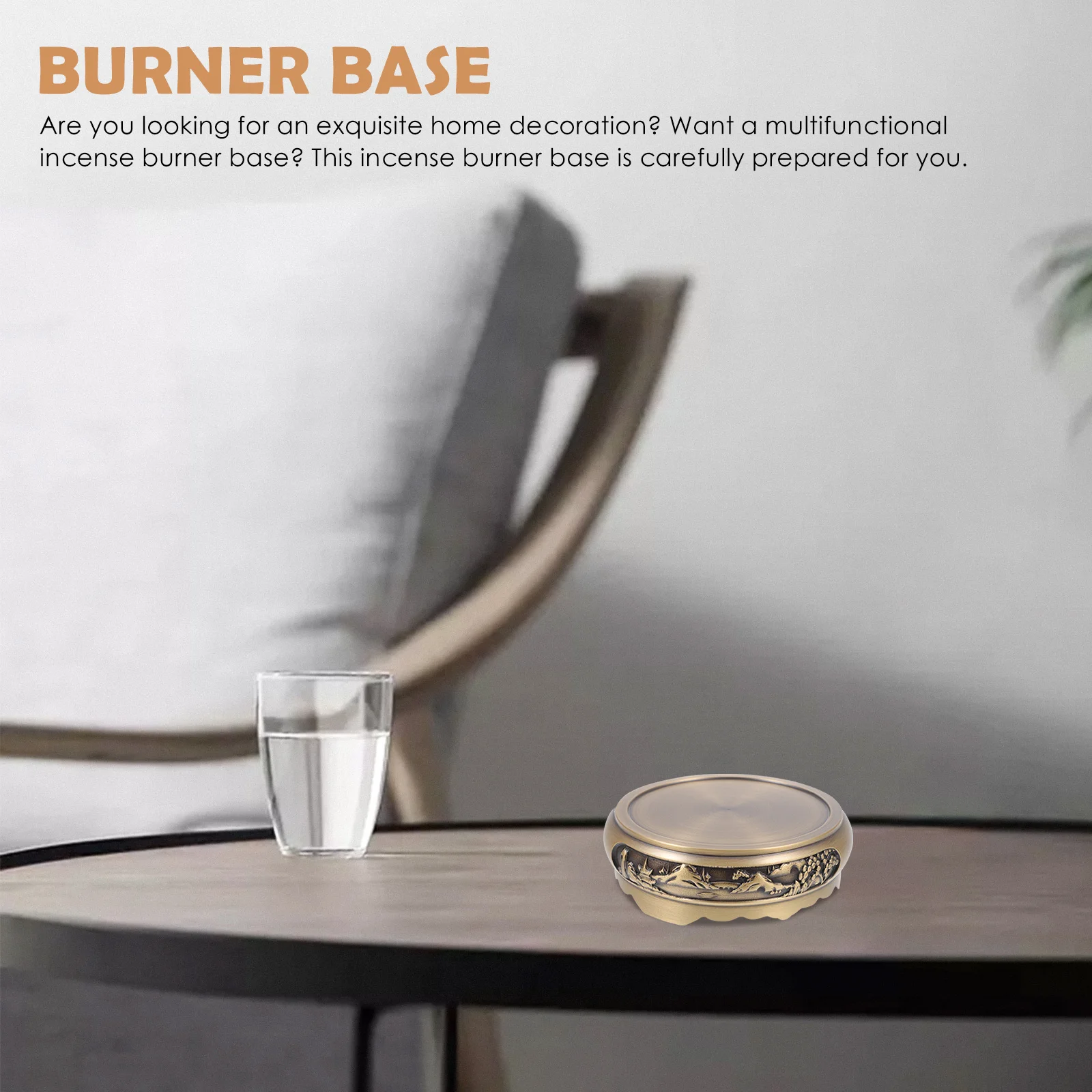 

1Pcs Pure Copper Censer Base Sturdy Incense Burner Holder Suitable for Home Office Desktop Aromatherapy Copper Censer Base