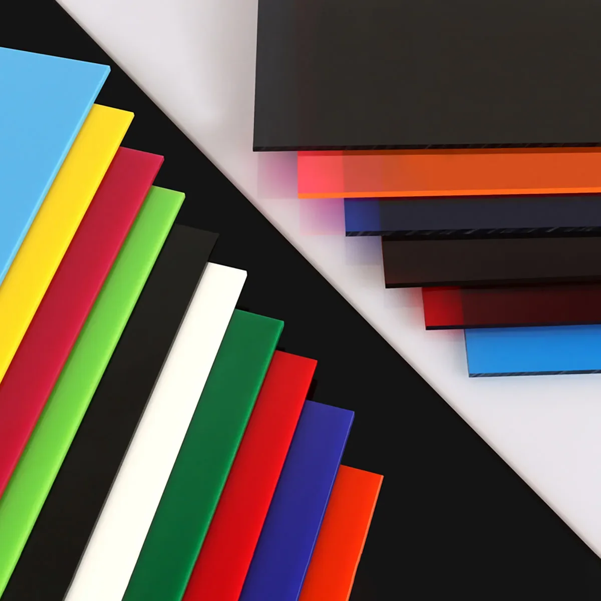 1Pc Colorful Translucent Acrylic Board Colored Plastic Sheet 100x100-300x400mm DIY Building Model Craft Picture Frame Processing
