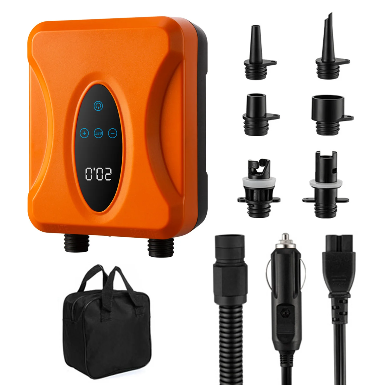 

CHKJ SUP Electric Pump for Paddle Board Portable Rechargeable Touchscreen Control with LED Light Inflator and Deflator Sup Acces