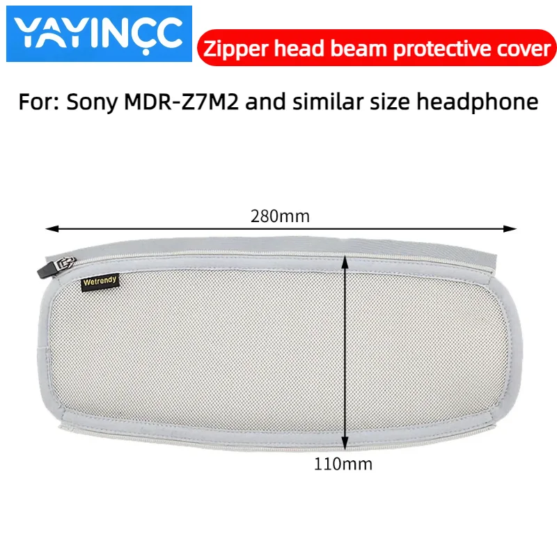 YAYINCC 交換用イヤーパッド + ジッパーヘッドバンドカバーコンボ Sony MDR-Z7 Z7M2 ヘッドセットヘッドフォンイヤーマフイヤーパッドカバーカップ用