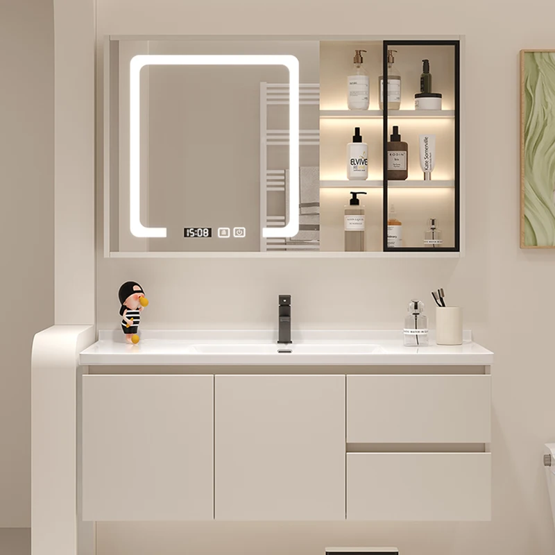 

Modern Simple Bathroom Cabinets Salon Vanity Drawer Light Bathroom Cabinets Storage Mirrors Mobiletto Bagno Bathroom Furniture