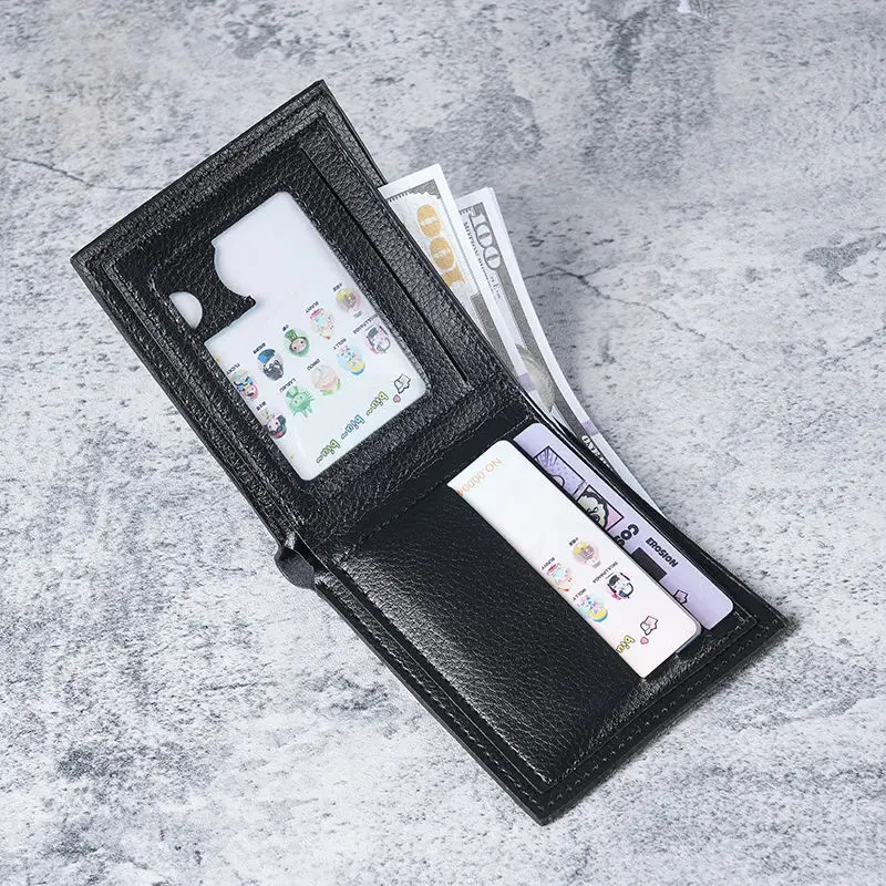 

Short Men's Wallet Thin 2025 New High-value Eagle Pattern Student Youth Soft Leather Coin Purse Card Package