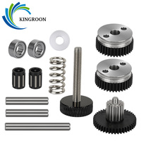 High Quality All Metal Dual Drive Gear Kit For HGX-LITE-extruder Hardened Steel Extruder Drivergear Set For Ender3/Ender5/CR10