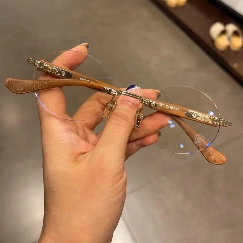 

Women's HD Lens Reading Glasses Fashion Trendy Cut Eyeglasses for Ladies Unisex Luxury Flat Light Anti Blue Light Glasses