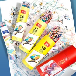 Water-soluble Colored Lead, Erasable Colored Pencil, Art Student Professional Oil Pencil, Brush Set, Painting Stationery