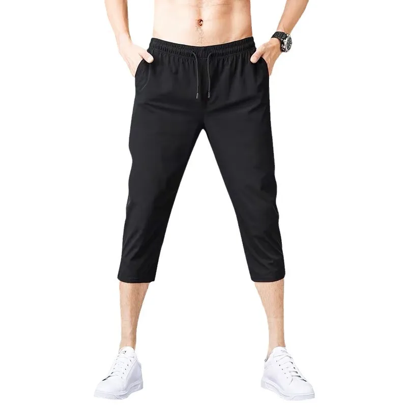 GIOIOMen's Seven-Quarter Sports Casual Pants，2025Spring and Summer New Ice Silk Quick-Drymen pants,Fashionmen`s clothing