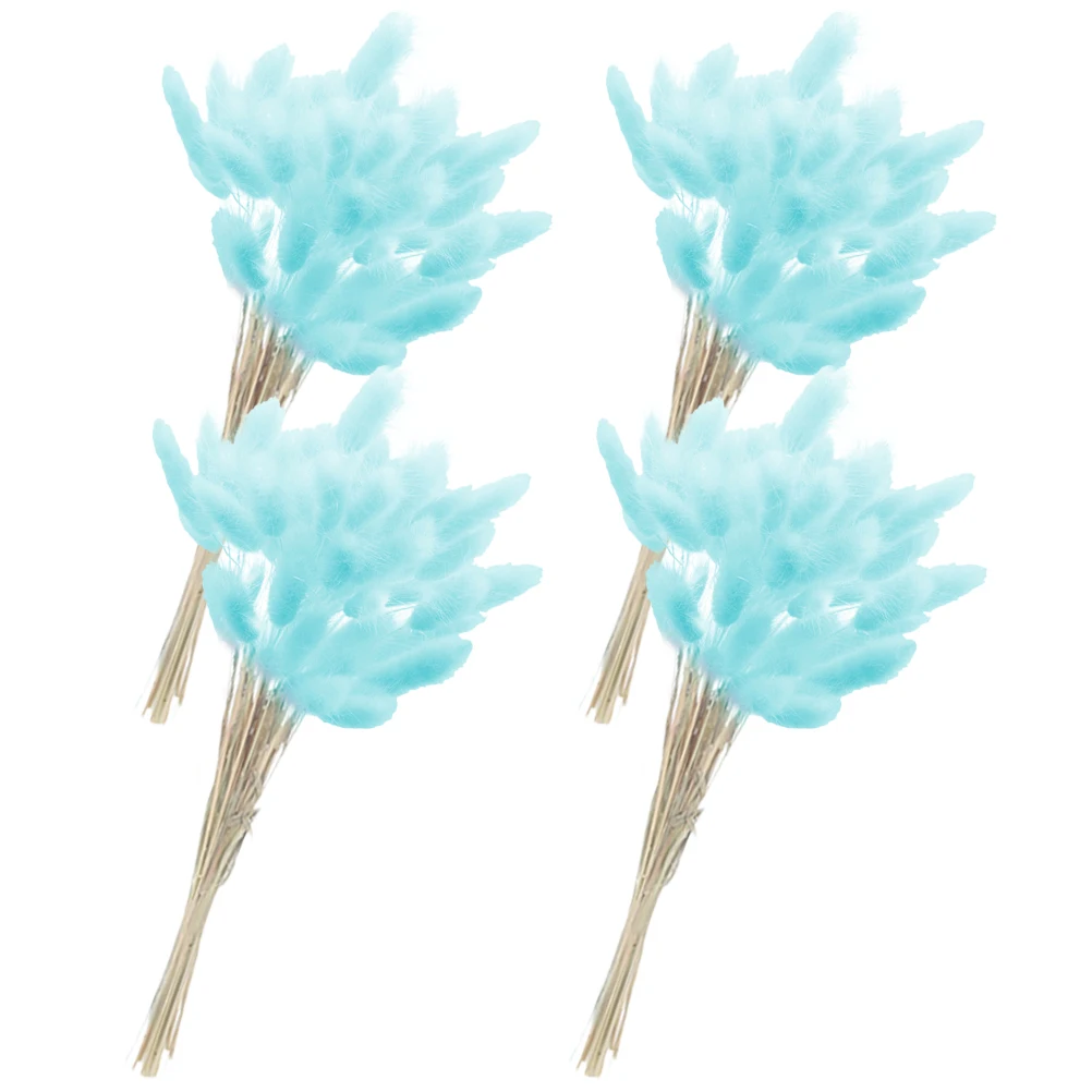 60Pcs Dried Bunny Tails Grass Natural Rabbit Tail Pampas for Creative Home Decor DIY Centerpiece Decoration Supplies