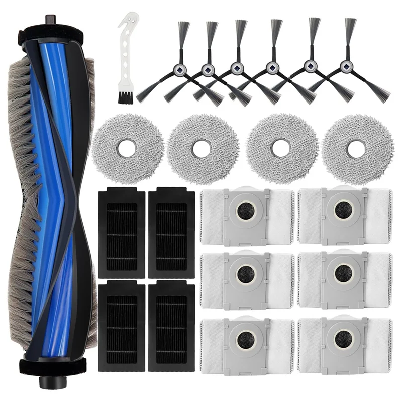 【قسيمة!】22 قطعة لـ Ecovacs Deebot T50 Max/T50 Omni/T50 Pro Omni/T50 Max Pro Omni ملحقات مكنسة كهربائية مرشح فرشاة جانبية رئيسية ممسحة D