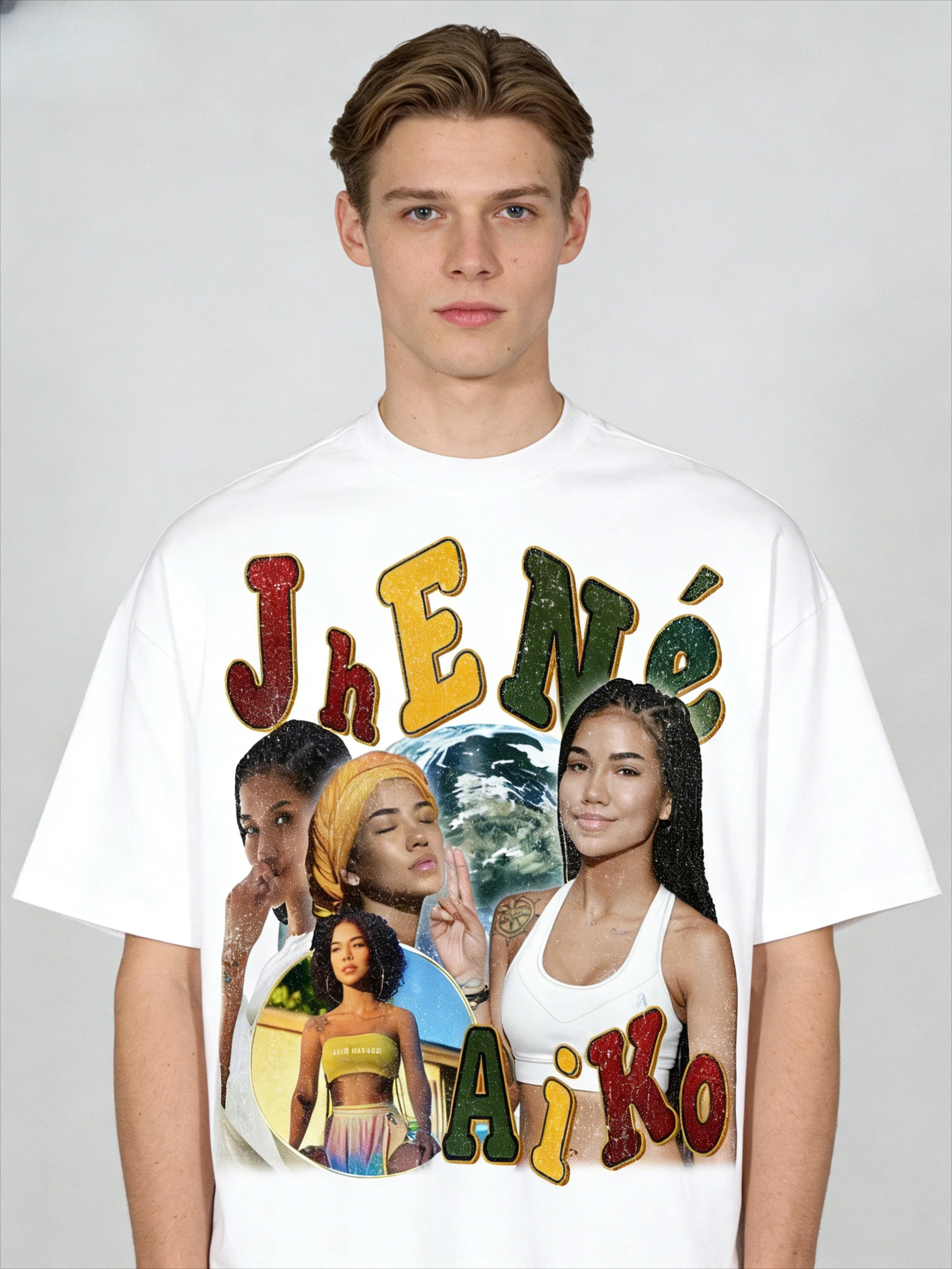 

Футболка Jhene Aiko весна/лето 2026, унисекс, с коротким рукавом, из чистого хлопка, винтажный стиль, хип-хоп, уличная мода, Y2K