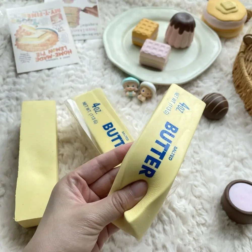 Anti Stress Soft Slow Rebound Butter Stick Sensory Release Hand Butter Stick Squeezing Elastic 14.5cm Realistic Butter Sticks