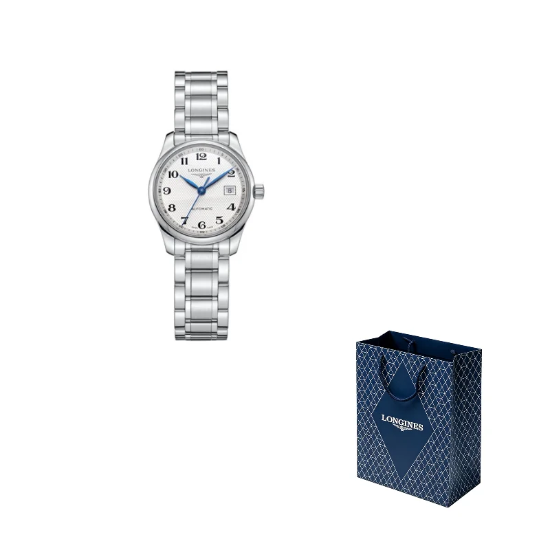 LONGINES Master Collection Automatic Mechanical Movement Women's Watch 29mm Silver Dial L2.257.4.78.6