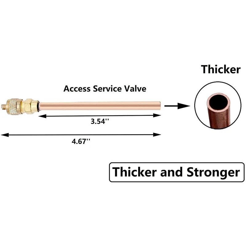 Piercing Valve Line Tap Valve Compatible With 1/4, 5/16, 3/8Inch Outside Diameter Pipes,1/4 SAE Service Access Valve