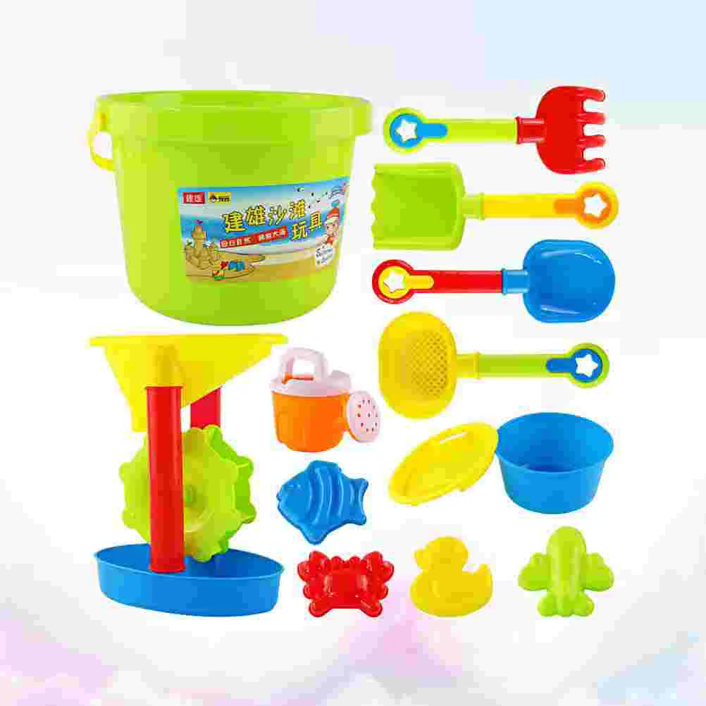 

1 Set of Plastic Beach Toys Set Sand Bucket Toy Kids Playing Toy Sand Clock Plastic Toy Sand Clock Toy