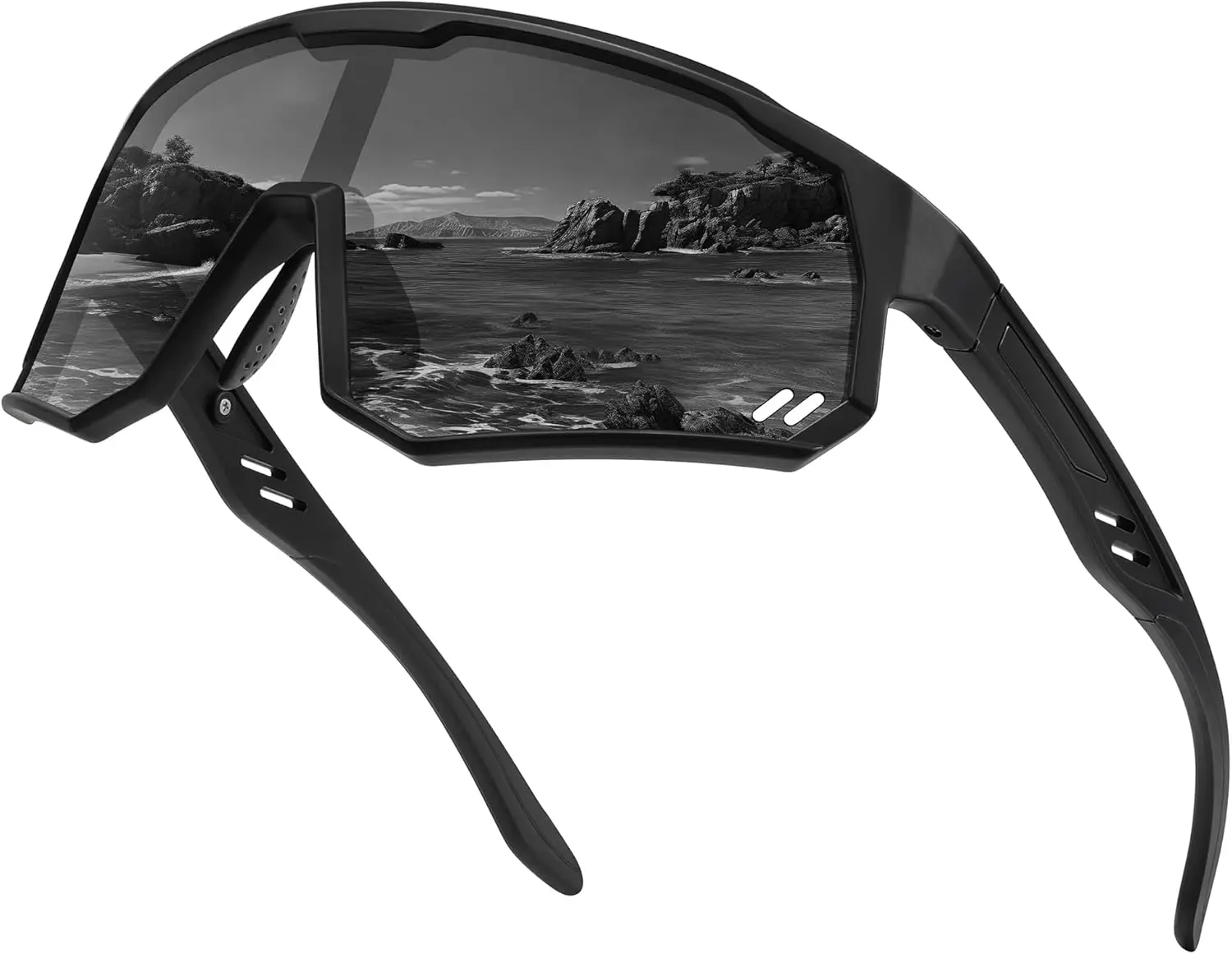 

Polarized Sports Sunglasses for Men Women Wrap Around Cycling Running Sun Glasses UV400 Protection